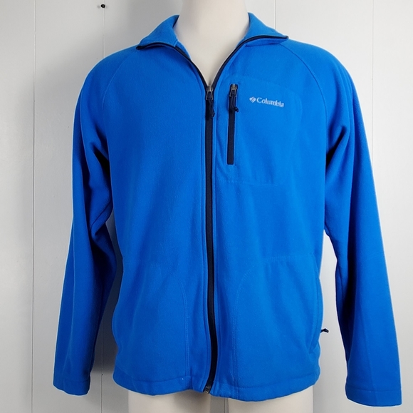 Columbia zip up Blue fleece jacket Size Large - Picture 13 of 13